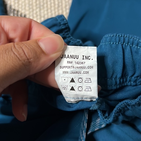 Women's JAANUU Caribbean Blue 5-Pocket Skinny Scrub Jogger Size S - Picture 5 of 5